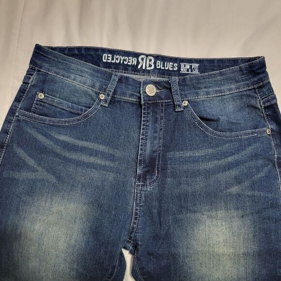 Recycled blue denim jeans - Picture 6 of 8